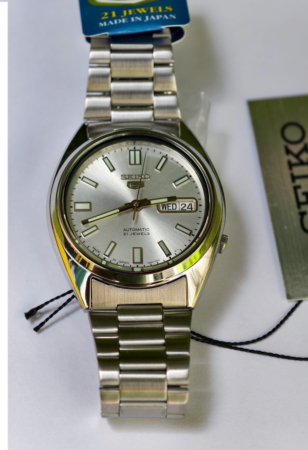Seiko 5 SNXS73J1 JAPAN MADE  37mm automatic unisex men women watch stainless steel bracelet