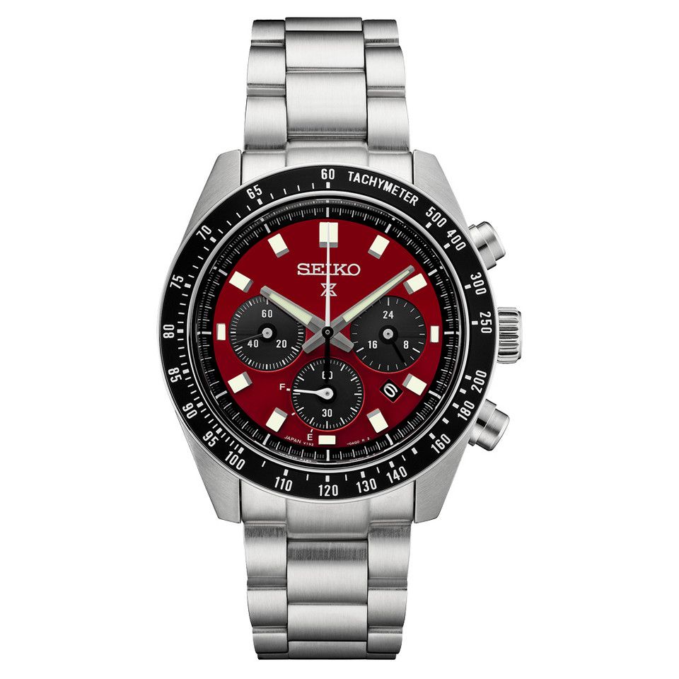 men&#39;s solar chronograph watch Seiko Prospex Speedtimer Solar Chronograph SSC927 US Edition 41.4mm 100m WR sapphire crystal sapphire crystal steel strap