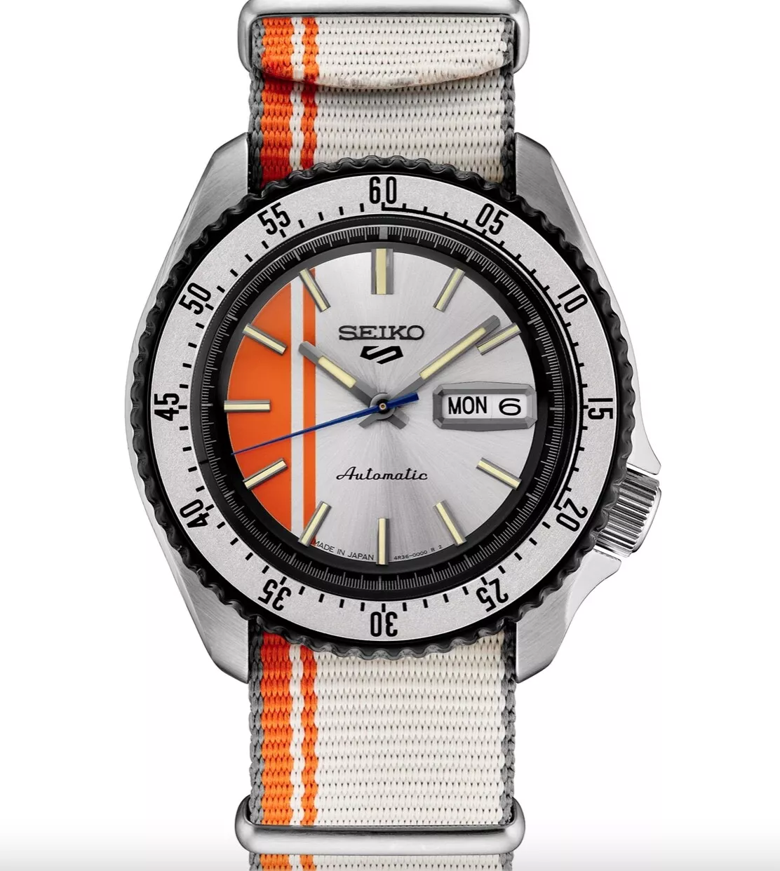 automatic men&#39;s watch Seiko 5 Sports SKX Style SRPK73 US Edition 42.5mm 100m WR fabric strap Made in Japan