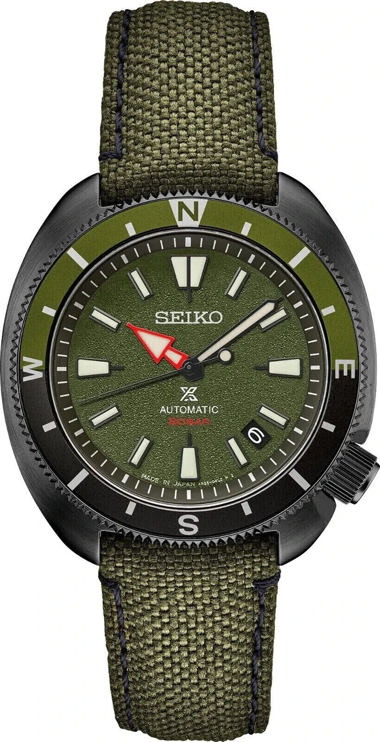 automatic men&#39;s watch Seiko Prospex Land SRPJ31 US Limited EDITION 42.4mm 200m WR sapphire crystal sapphire crystal fabric and leather strap Made in Japan