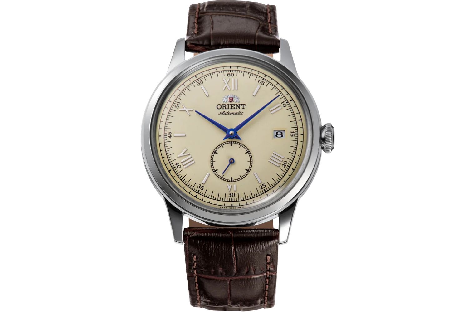 Orient Bambino  Small Seconds RA-AP0105Y  38.4mm automatic men&#39;s watch with leather strap (manual winding supported)