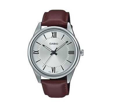 Reloj analógico Casio MTP-V005L-7b5 correa de cuero color marrón