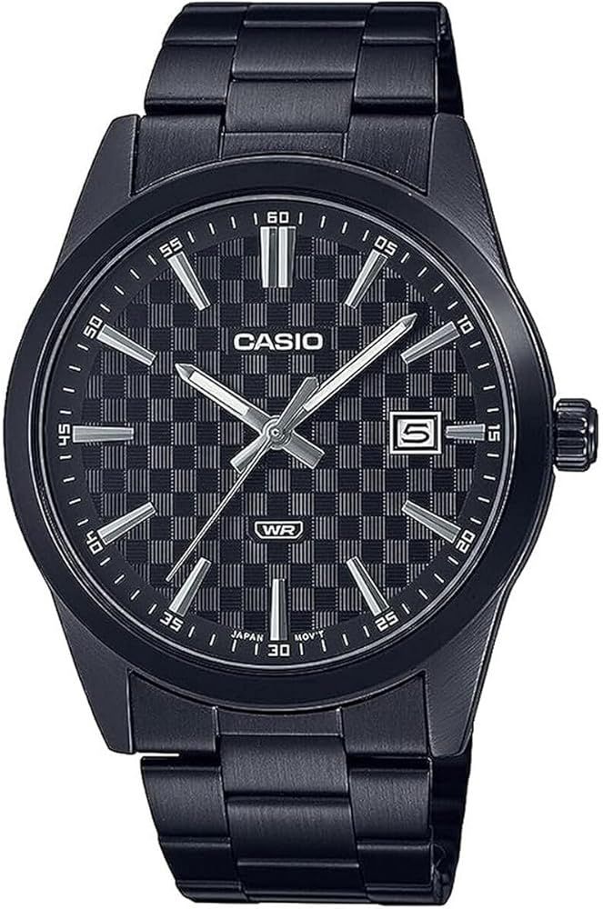 analog watch Casio Gunmetal MTP-VD03B-2A 41mm ion bath steel band
