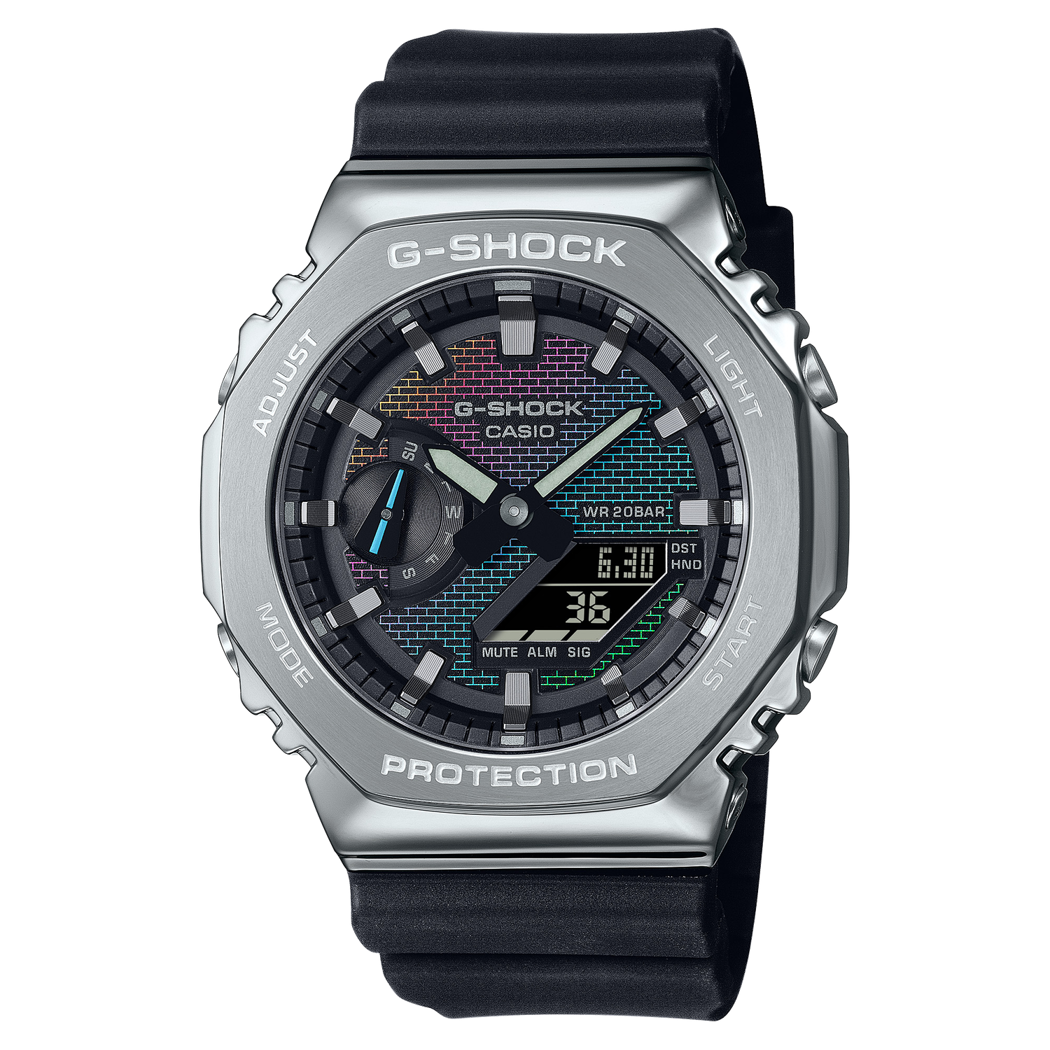 Casio G-Shock Rainbow Brick Wall GM-2100RW-1AJF JDM 200M WR 49.3 × 44.4mm JDM World Time (Japanese domestic market)