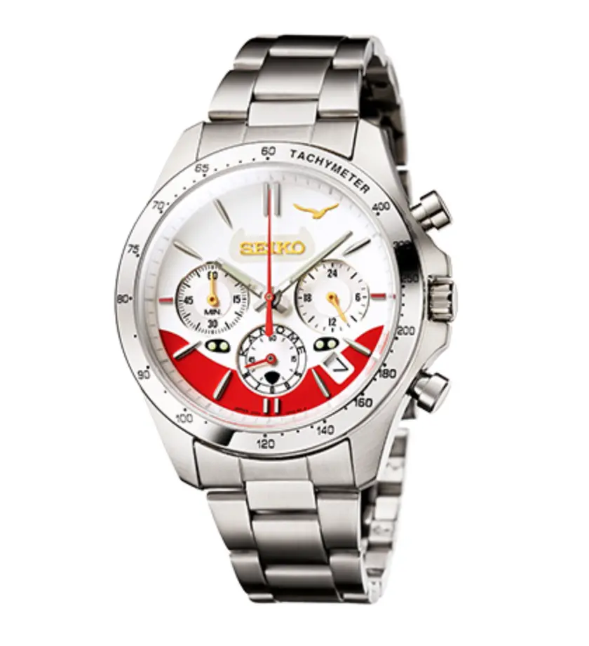 men&#39;s chronograph watch SEIKO × JR KYUSHU RAILWAY COMPANY KAMOME N700S MADE IN JAPAN LIMITED EDITION 39.8mm 100m WR steel strap Made in Japan JDM (Japan Domestic Market)