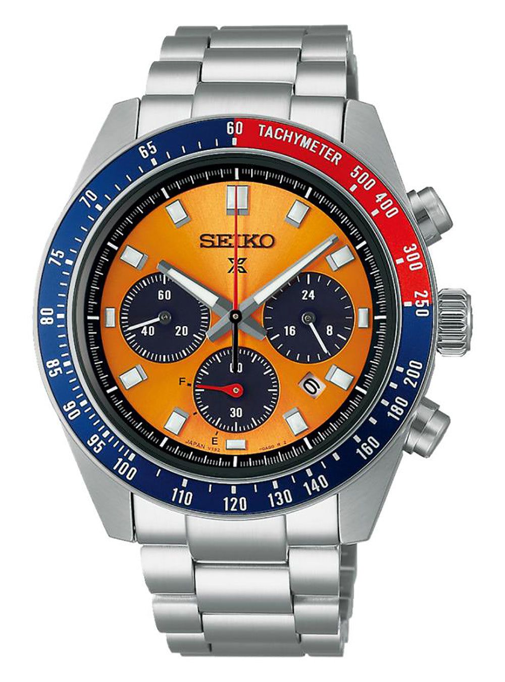 Seiko Prospex Solar Speedtimer SBDL117 JDM 41.4mm chronograph men&#39;s watch 100m WR sapphire crystal glass Made in Japan steel strap JDM (Japan Domestic Market)