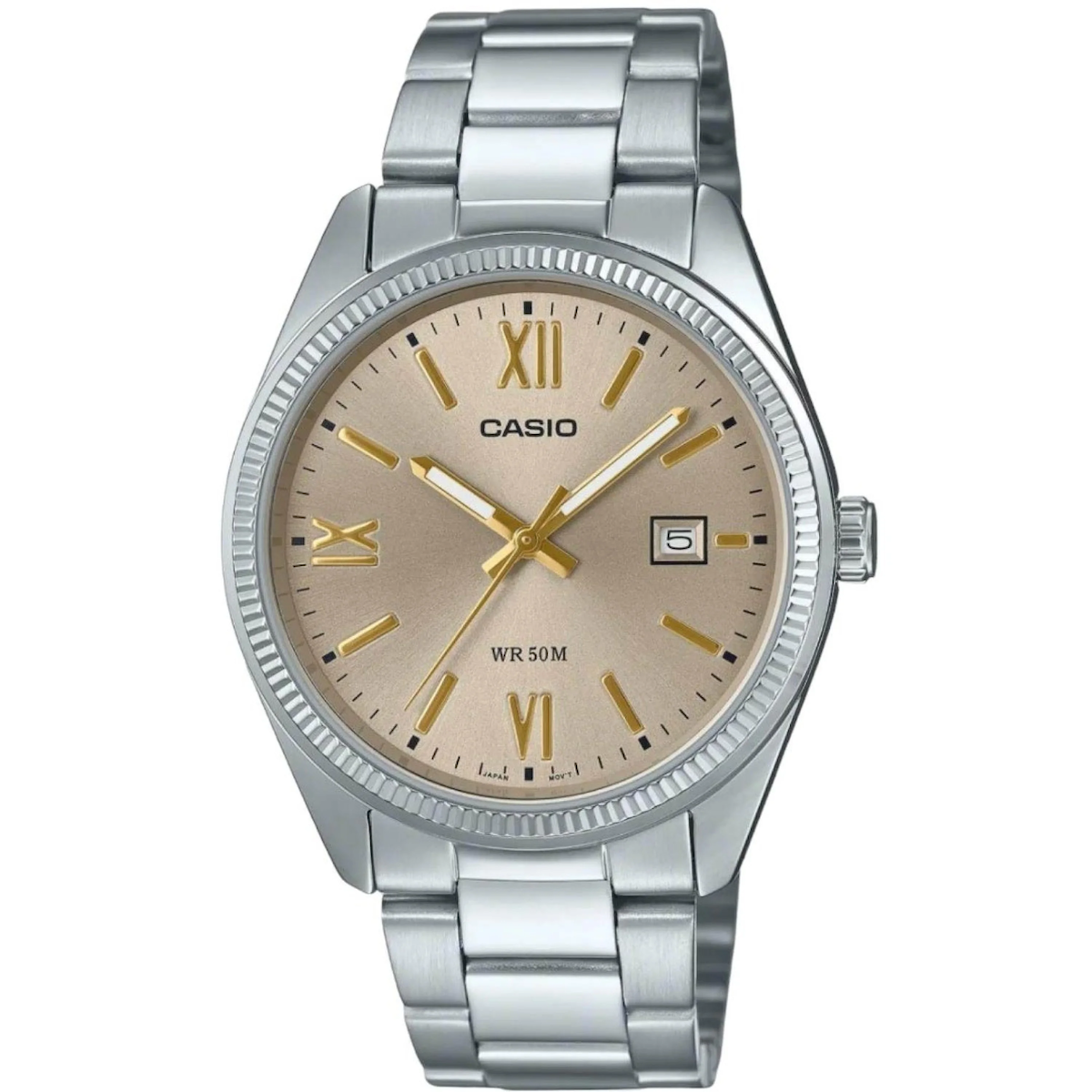 Casio men&#39;s analog watch MTP-1302DD-9AV 38.5MM 50m WR steel strap