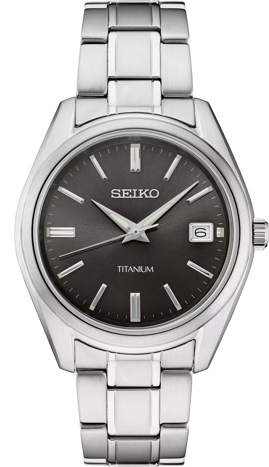 classic men&#39;s watch Titanium Seiko NeoClassic Titanium SUR375P1 40.2mm 100m WR sapphire crystal case and strap in titanium