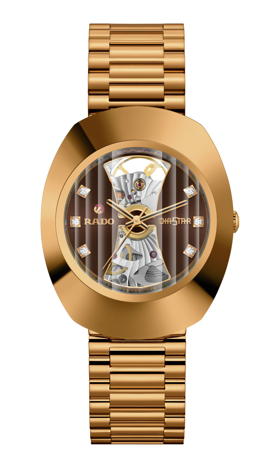 unisex automatic watch Rado DiaStar Original Open Heart R12065303 35mm 80h power reserve sapphire crystal sapphire crystal strap steel strap