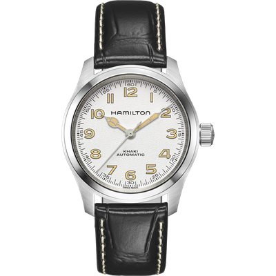Hamilton Khaki Field Murph 38mm Automatic | 38mm | H70405710 80h power reserve 100m WR leather strap leather strap sapphire crystal glass