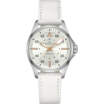 Hamilton Khaki Aviation Pilot Auto Automatic men&#39;s watch | 36mm | H76215850 80h power reserve 100m WR sapphire crystal sapphire crystal leather strap