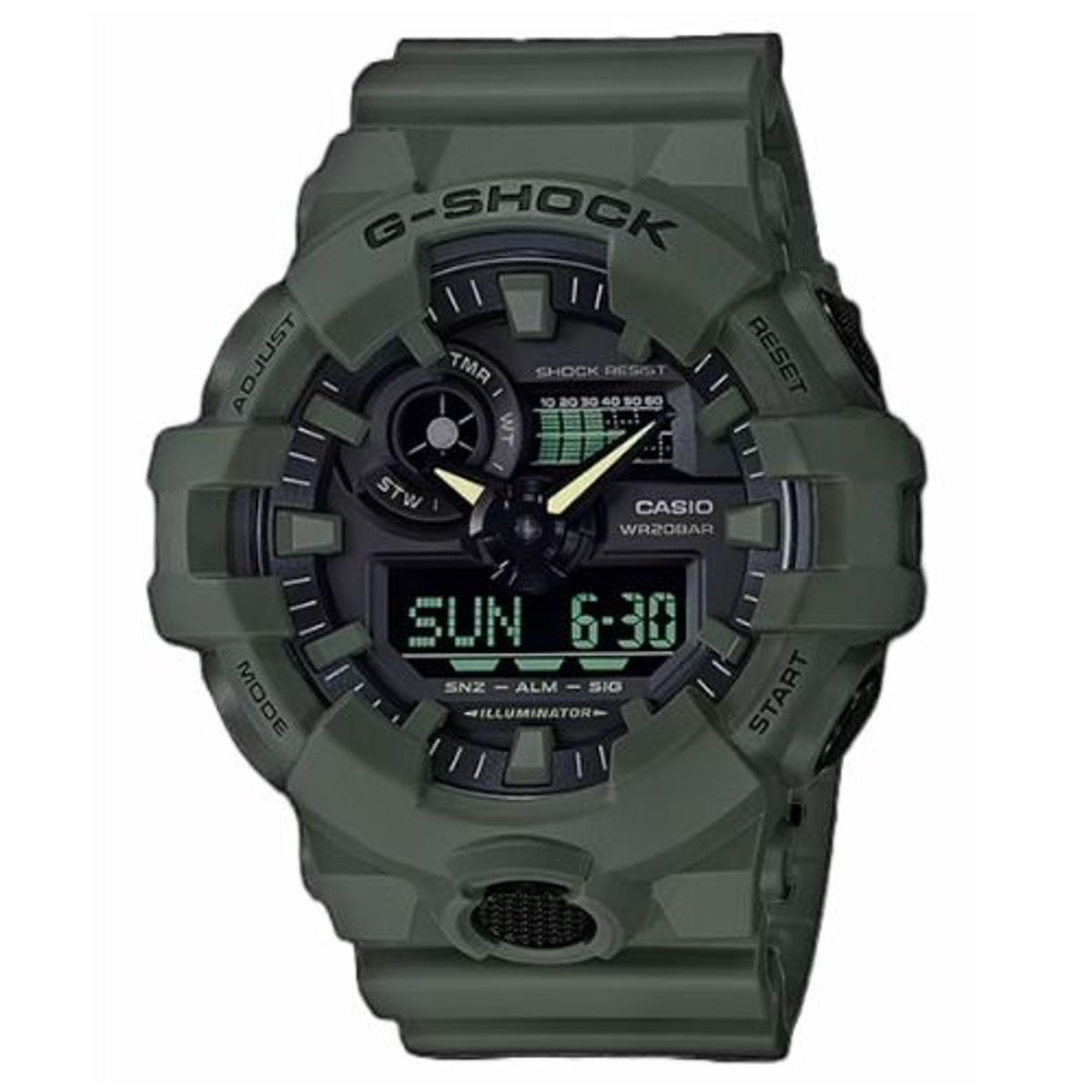 Casio G-Shock Analog / Digital GA-700UC-3A 53.4mm 200m WR shock resistant silicone strap