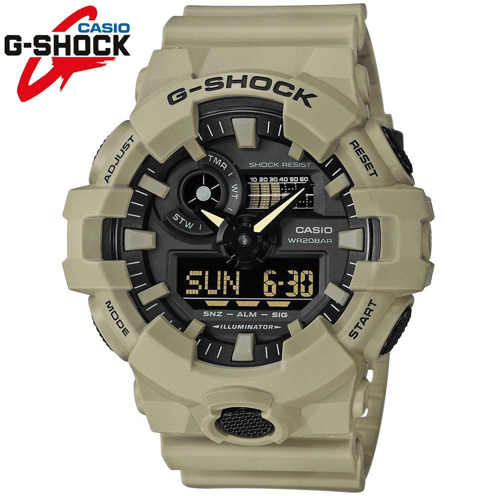 Casio G-Shock Analog / Digital GA-700UC-5A 53.4mm 200m WR shock resistant silicone strap