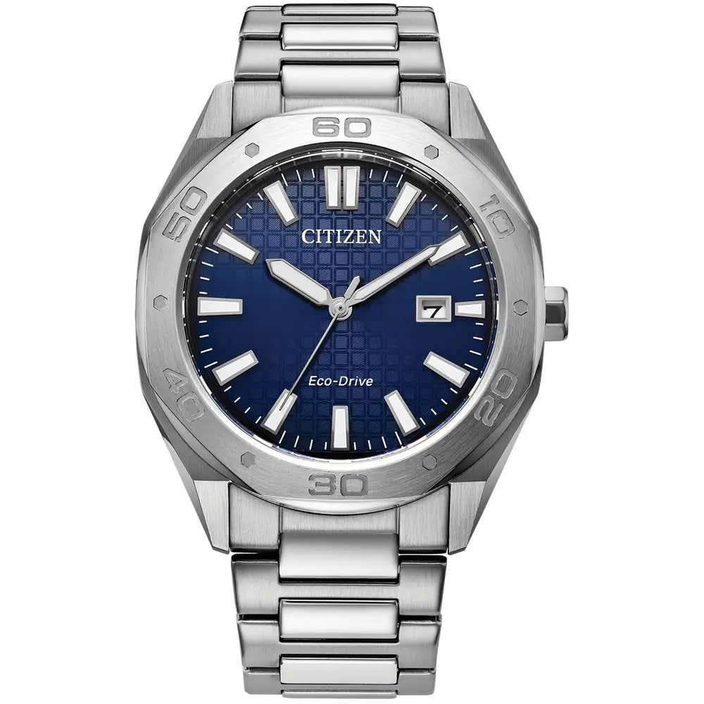 ​reloj hombre Citizen Weekender BM7630-80L 41mm 100m WR correa de acero movimiento Eco-Drive (funciona con energía solar o luz)