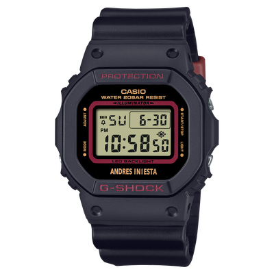 Casio G-Shock ANDRES INIESTA DW-5600AI-1 JDM 200m WR 42.8mm Shock-resistant silicone strap JDM (Japanese Domestic Market)