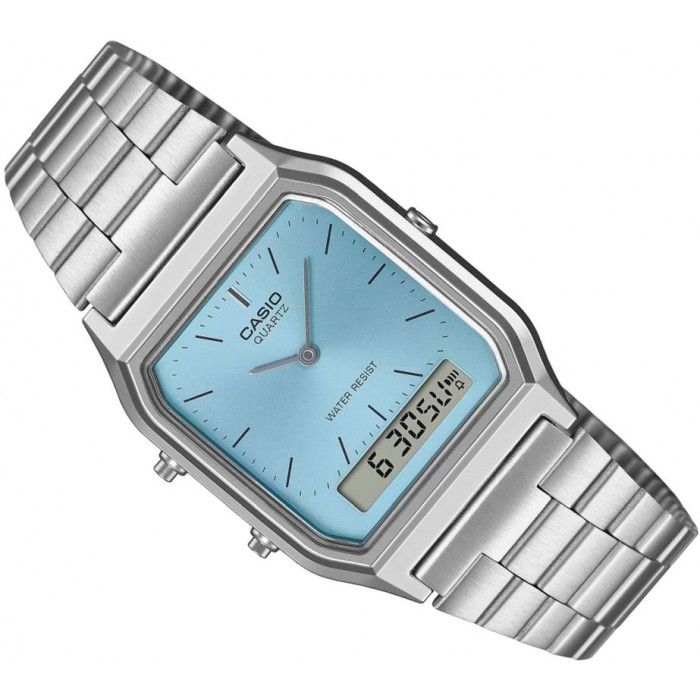 Reloj Casio VINTAGE EDGY AQ-230A-2A1 unisex dial analógico y digital