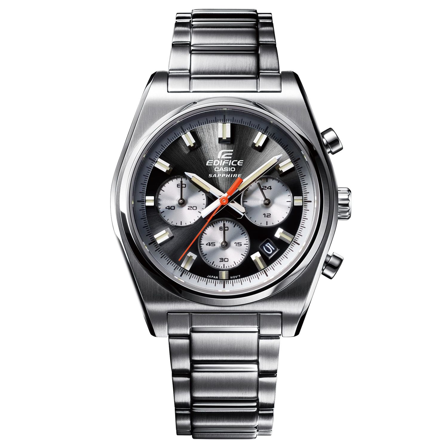Casio Edifice EFB-730DJ-1AJF JDM 40MM 100m WR chronograph men&#39;s watch sapphire crystal sapphire crystal stainless steel strap