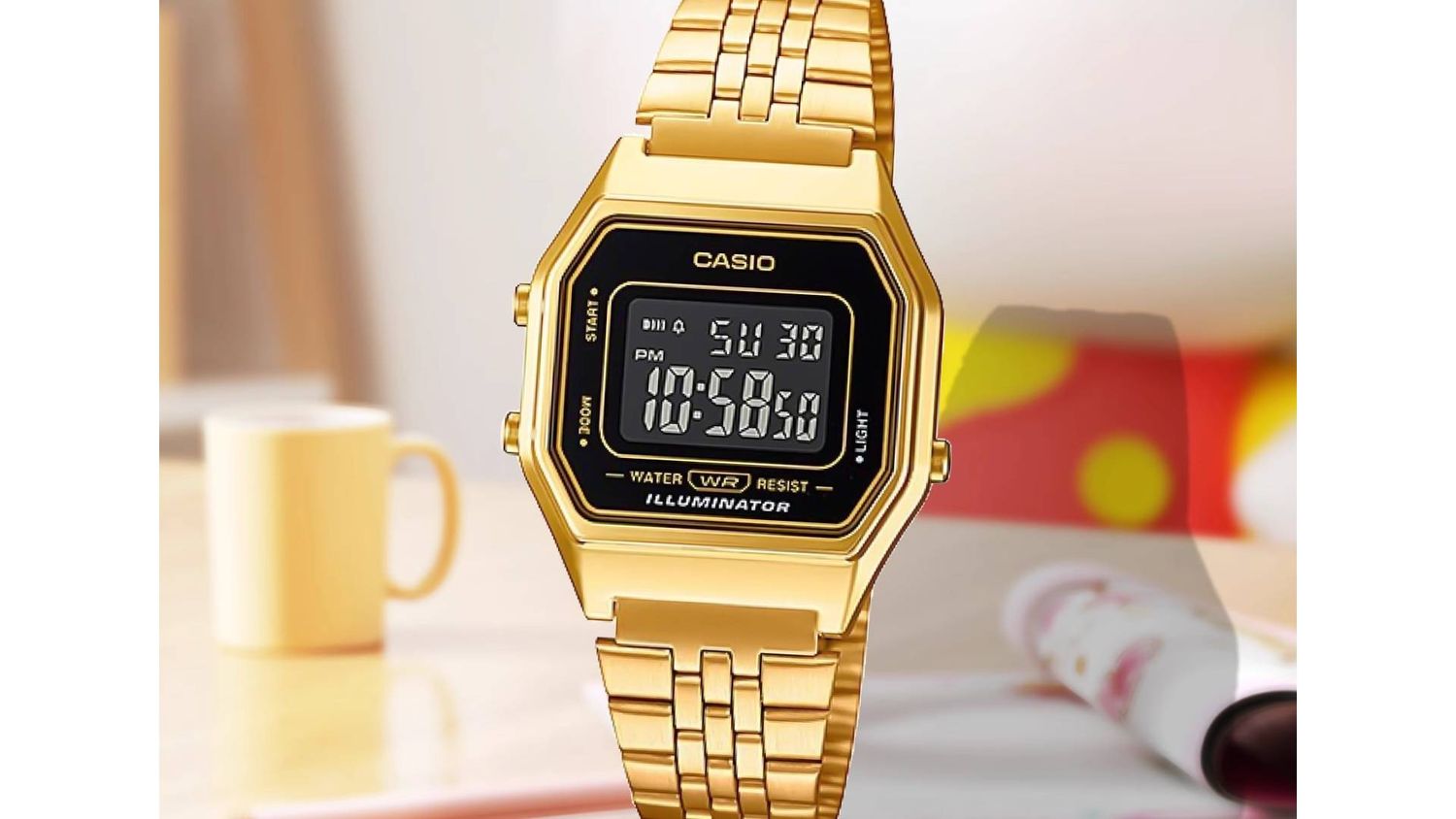 Reloj Casio Digital Mujer LA680WGA-1B water resist - luz led