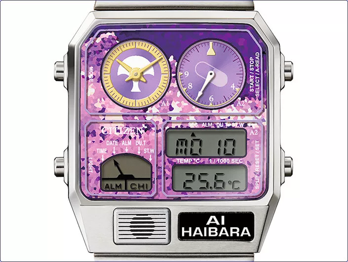 Citizen Detective Conan x Citizen Ana-Digi Temp Ai Haibara Model Limited 35x31mm Quartz unisex watch Alarm Dual Time thermometer Japan Domestic Market