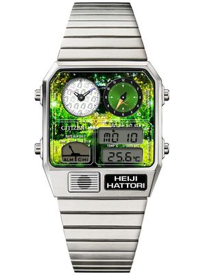 ​reloj unisex Citizen Detective Conan x Citizen Ana-Digi Temp HEIJI HATTORI  Modelo Reloj Limitado 35x31mm Hora Dual Termómetro Alarma Iluminación movimiento de cuarzo JDM (Mercado interior japonés)