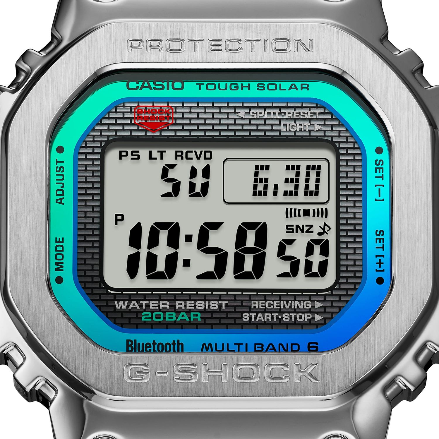 Casio G-Shock Full Metal GMW-B5000PC-1JF JDM 43.2MM 200m WR Multiband 6 Smartphone Link shock-resistant steel case and strap Made in Japan