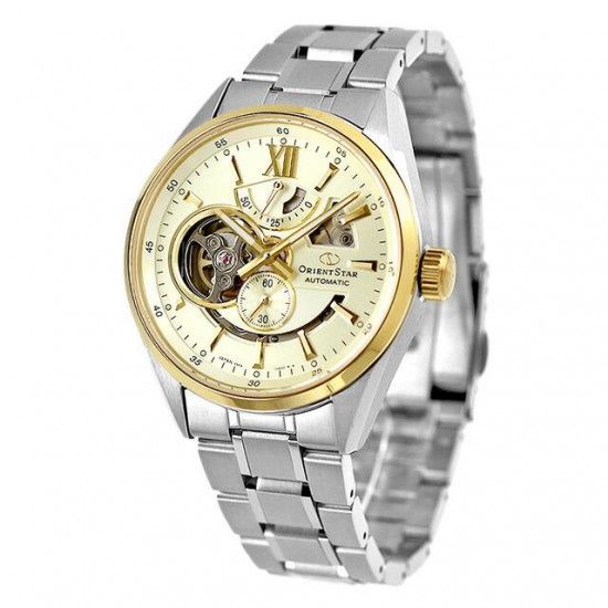 Orient Star Skeleton Contemporary men&#39;s automatic watch RE-AV0124G 41mm 100m WR sapphire crystal sapphire crystal stainless steel strap