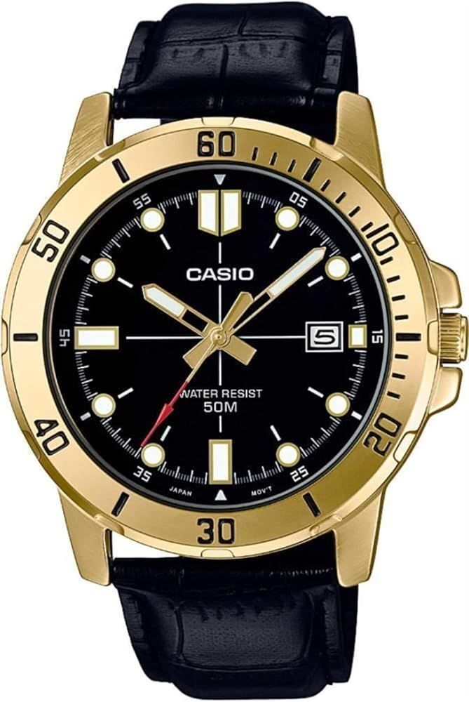 Reloj caballero CASIO analogico MTP-VD01GL-1EV correa de piel