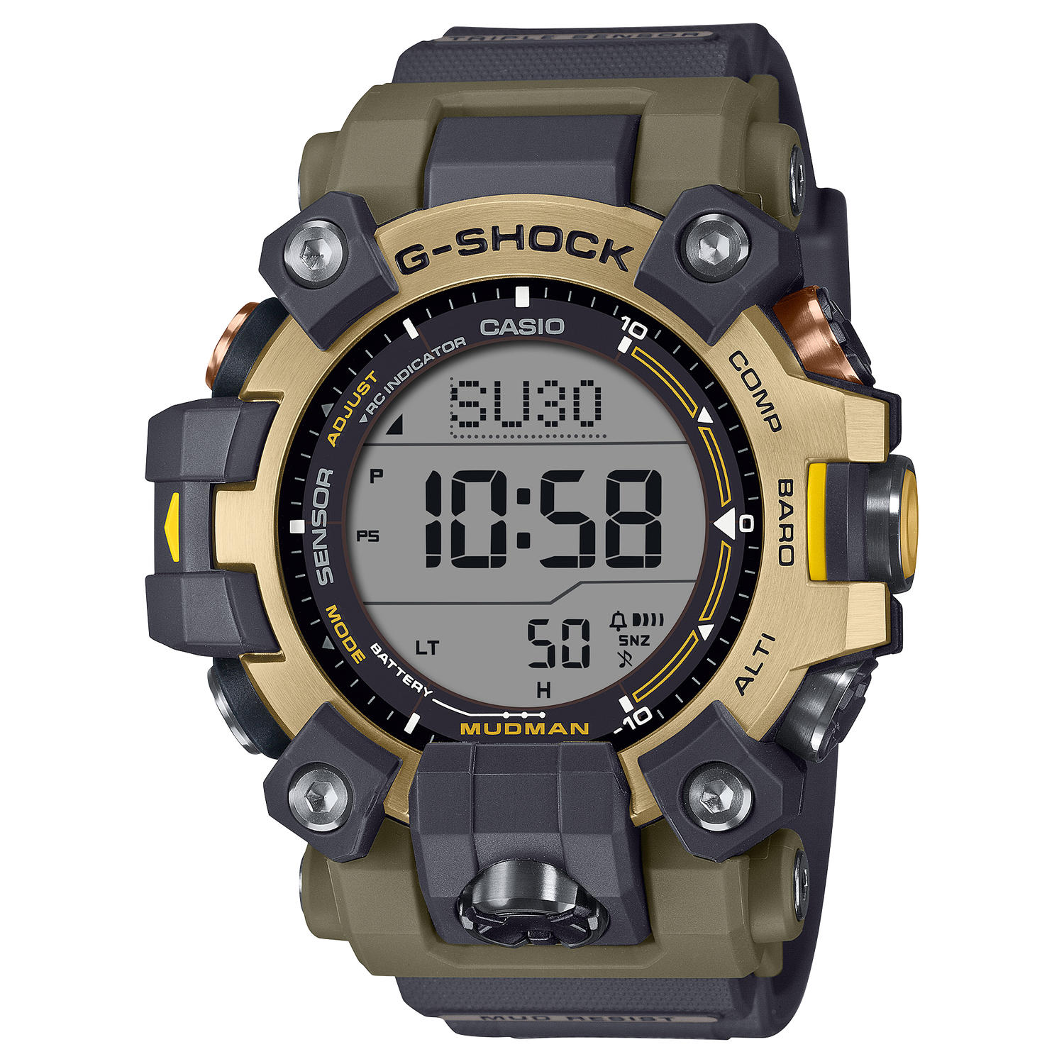 Casio G-Shock Master Of G-Land Mudman EARTHWATCH Collaboration Model GW-9501KJ-8JR JDM 200M WR 52.7MM shock resistant mud resistant carbon case biomass compass compass thermometer barometer JDM (Japanese domestic market)