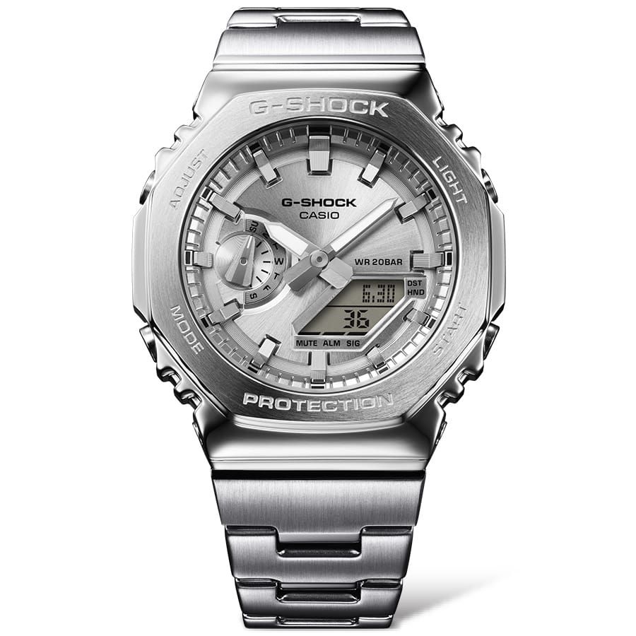 Casio G-Shock Metal GM-2110D-7AJF JDM 44.4mm 200m WR shock resist  steel strap JDM men&#39;s sports watch (Japan domestic market)