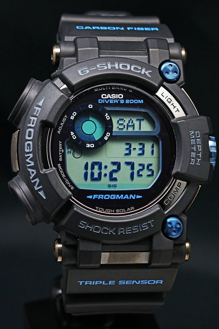 Casio G-Shock Frogman GWF-D1000B-1JF JDM 200m WR shock-resistant sapphire crystal Triple Sensor Moon Phase Tides JDM (Japan domestic market)