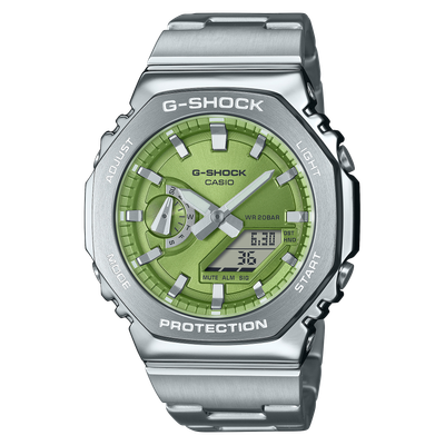 ​reloj deportivo hombre Casio G-Shock Metal GM-2110D-3AJF JDM 44.4mm resistente a los golpes  200m WR correa de acero JDM (mercado interior japonés)