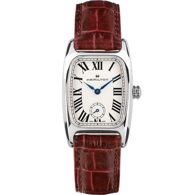 Hamilton American Classic Boulton H13321811 Small Second Quartz Unisex Watch Quartz | 24mm x 27mm | sapphire crystal leather strap 50m WR