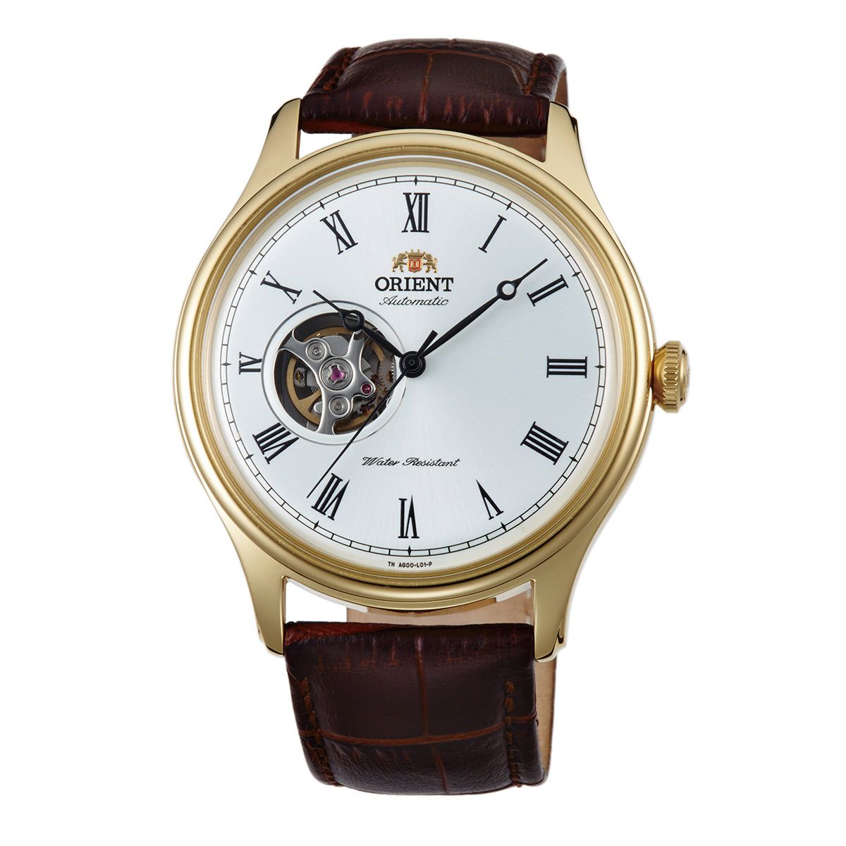 automatic watch men&#39;s Orient Bambino  Open Heart TAG00002W 43mm 50m WR leather strap (hand winding allowed)