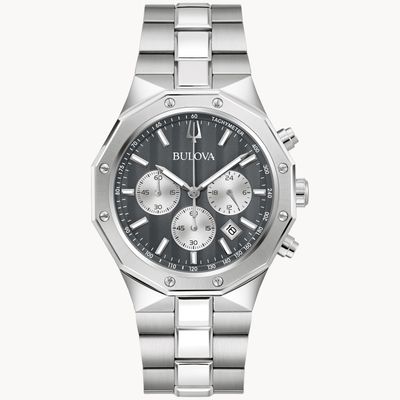 watch men&#39;s Bulova Prestige Classic Chronograph 96B459 40mm sapphire crystal steel strap 100m WR