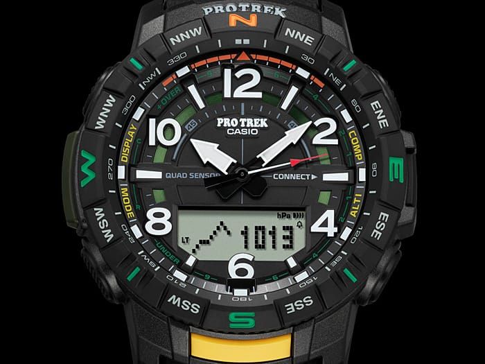 Casio Pro-Trek PRT-B50-1JF JDM Bluetooth  men&#39;s mountaineering watch Compass Barometer Altimeter Thermometer 100m WR Mobile Link (Japan Domestic Market)