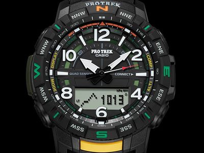 Casio Pro-Trek PRT-B50-1JF JDM Bluetooth  men&#39;s mountaineering watch Compass Barometer Altimeter Thermometer 100m WR Mobile Link (Japan Domestic Market)