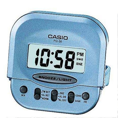 Reloj despertador digital casio PQ-30-2EF MINI Color celeste LUZ led