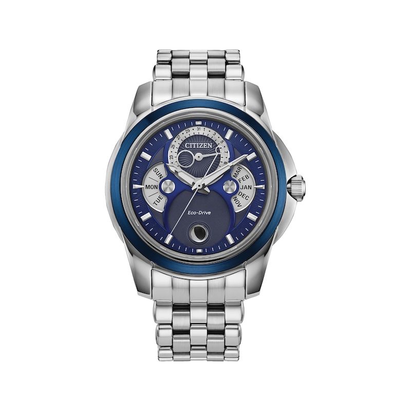 watch man solar Citizen Calendrier Moon Phases BU0088-51H 41.8mm sapphire crystal 100m WR steel strap Eco-drive movement (solar or light powered)