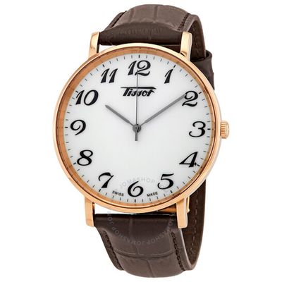 Tissot Everytime Large quartz men&#39;s watch T109.610.36.012.01 quartz 42 mm sapphire crystal leather strap