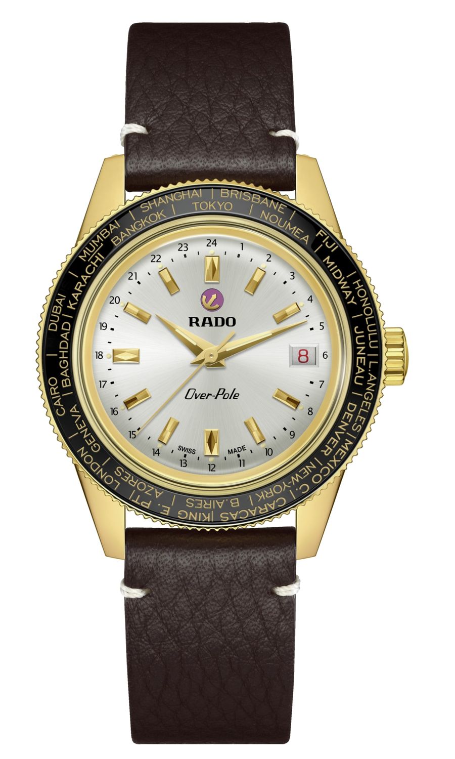 Rado Captain Cook Over-Pole Limited Edition unisex watch R32193018 39.0 mm, Handwinding, 63.2 g 80h power reserve sapphire crystal PVD steel and leather strap