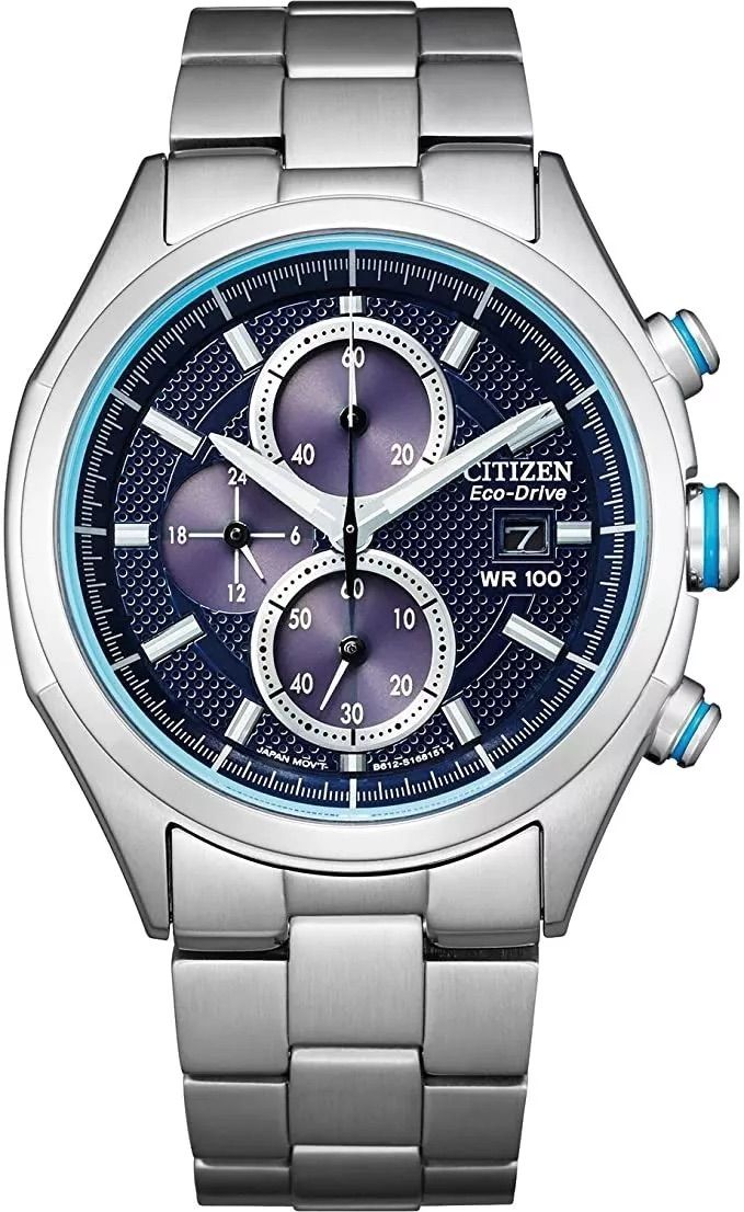Citizen Drive Ecodrive CA0430-54M 41mm blue dial Racing men’s watch 100m water resist stainless steel bracelet Ecodrive movement (solar or light powered)