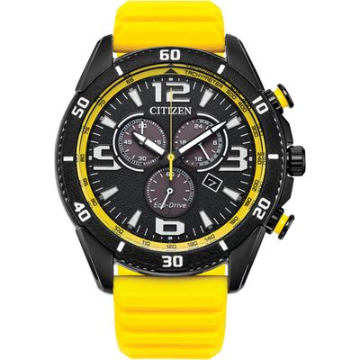 Citizen Eco-Drive Brycen AT2585-08E 45mm 100m WR solar chronograph watch for men with Eco-Drive movement (solar- or light-powered)