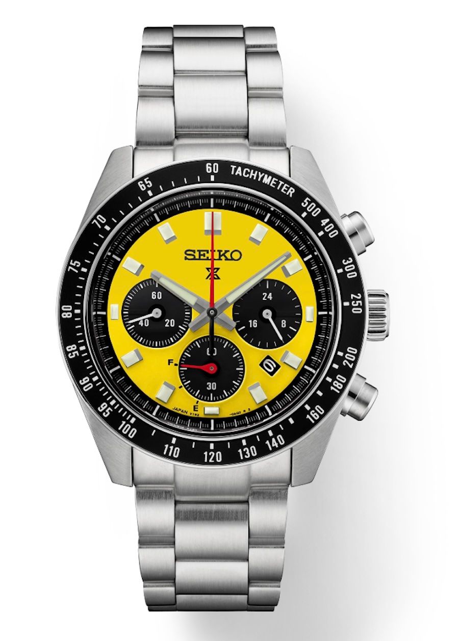 men&#39;s solar chronograph watch Seiko Prospex Speedtimer “SEITONA” Solar Chronograph SSC929 41.4mm sapphire crystal 100M WR steel strap