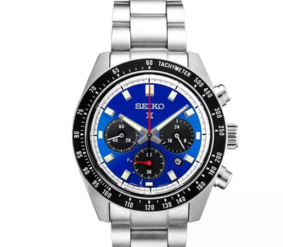 men&#39;s solar chronograph watch Seiko Prospex Speedtimer “SEITONA” Solar Chronograph SSC931 41.4mm sapphire crystal 100M WR steel strap