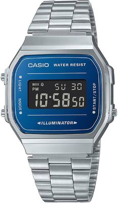 Casio Vintage A168WEM-2b Men&#39;s and Women&#39;s Watch with Alarm, LED Light, and Steel Strap
