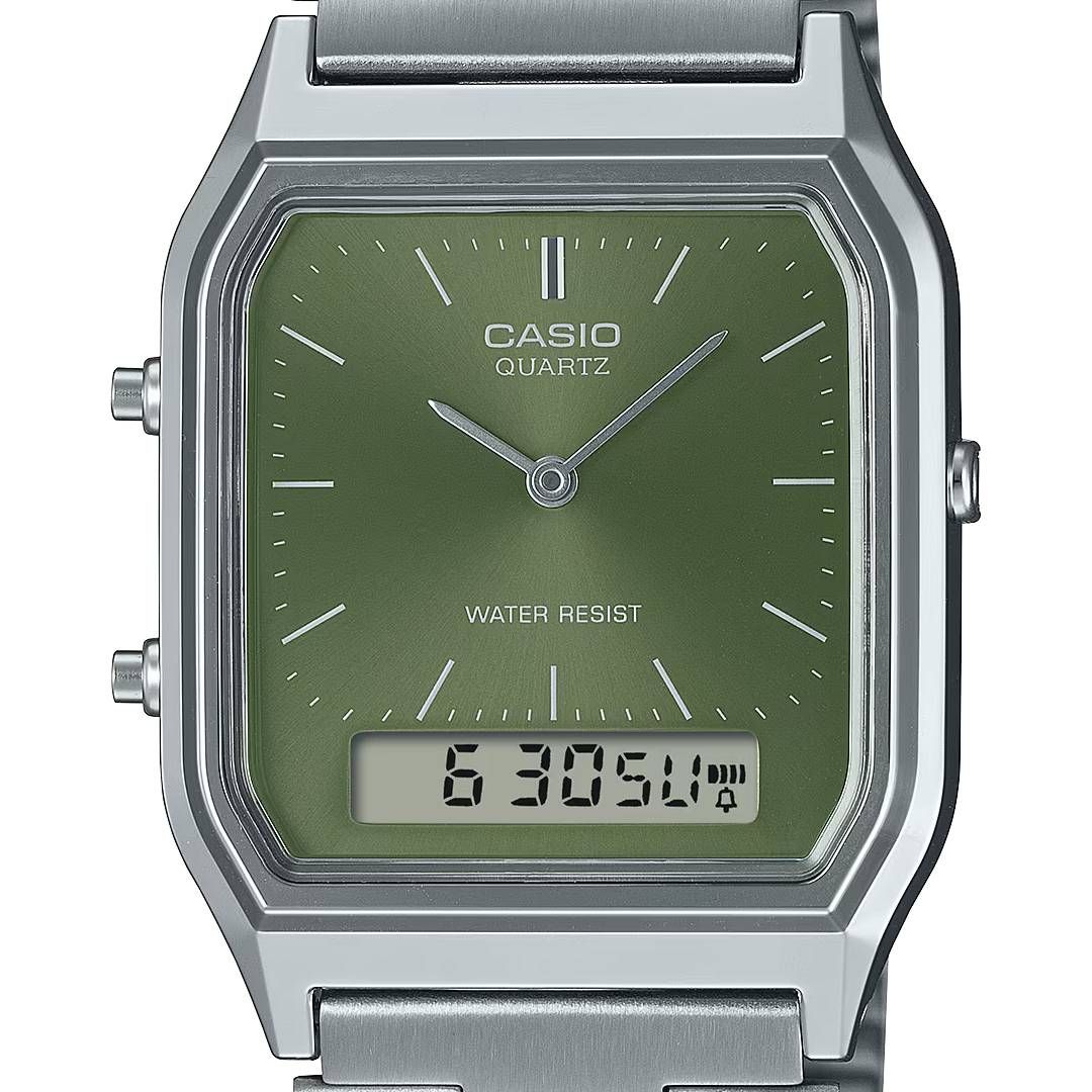 Casio VINTAGE EDGY AQ-230A-3A unisex watch with analog and digital dial