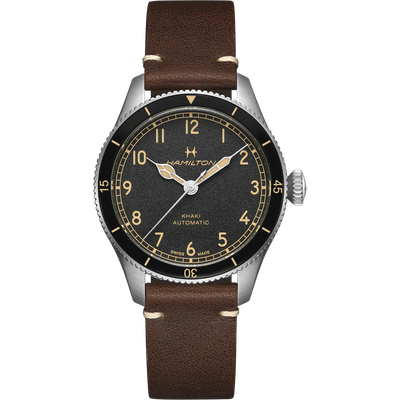 men&#39;s automatic watch Hamilton Khaki Aviation Pilot Pioneer H76205530  Automatic | 38mm | sapphire crystal 80h power reserve 100m WR leather strap