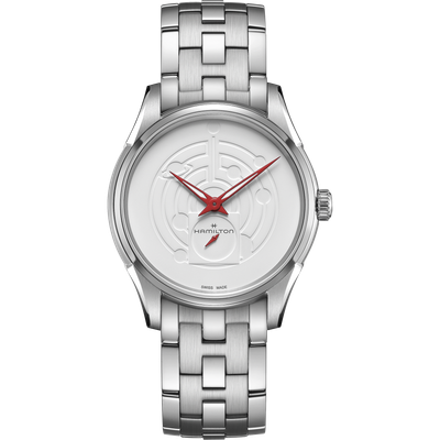 watch man Hamilton Jazzmaster Thinline Special Edition White Dial Unisex Watch H38421110 40 mm sapphire crystal 50m WR steel strap