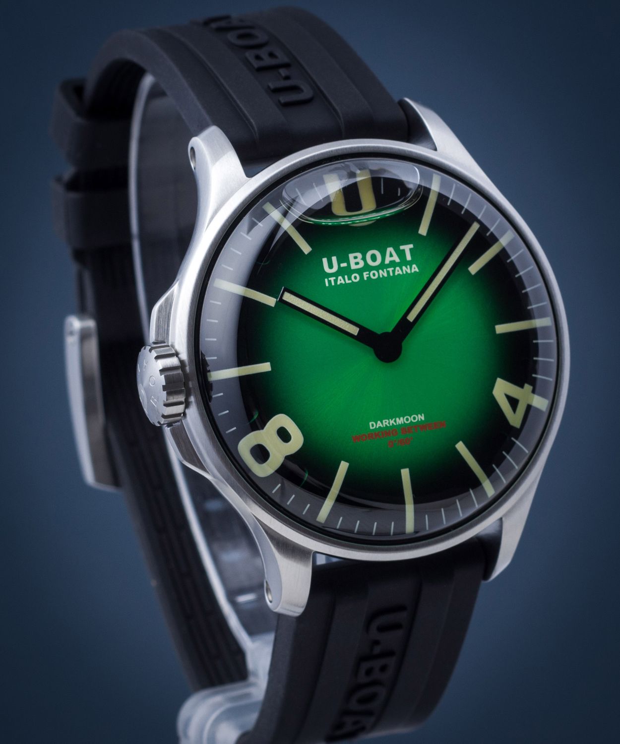 U-boat Darkmoon 44MM Green SS Soleil 8702/B