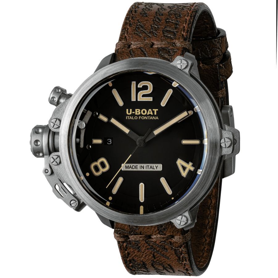 U-Boat Capsule Watch 50mm SS BK BE 8807